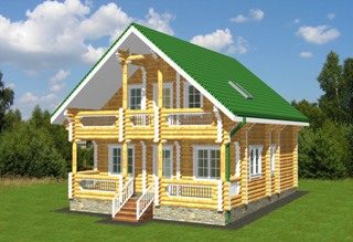 Проекты домов 8х9 из оцилиндрованного бревна в Твери