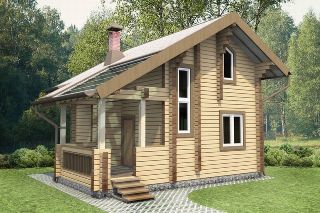 Проекты двухэтажных бань из бруса