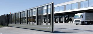 Промышленные откатные ворота с электроприводом